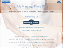 Tablet Screenshot of mymassageplacedc.com